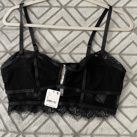 New with tags free people layer in lace bustier black - Picture 3 of 4